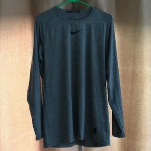 Grey Nike athletic long sleeve t shirt